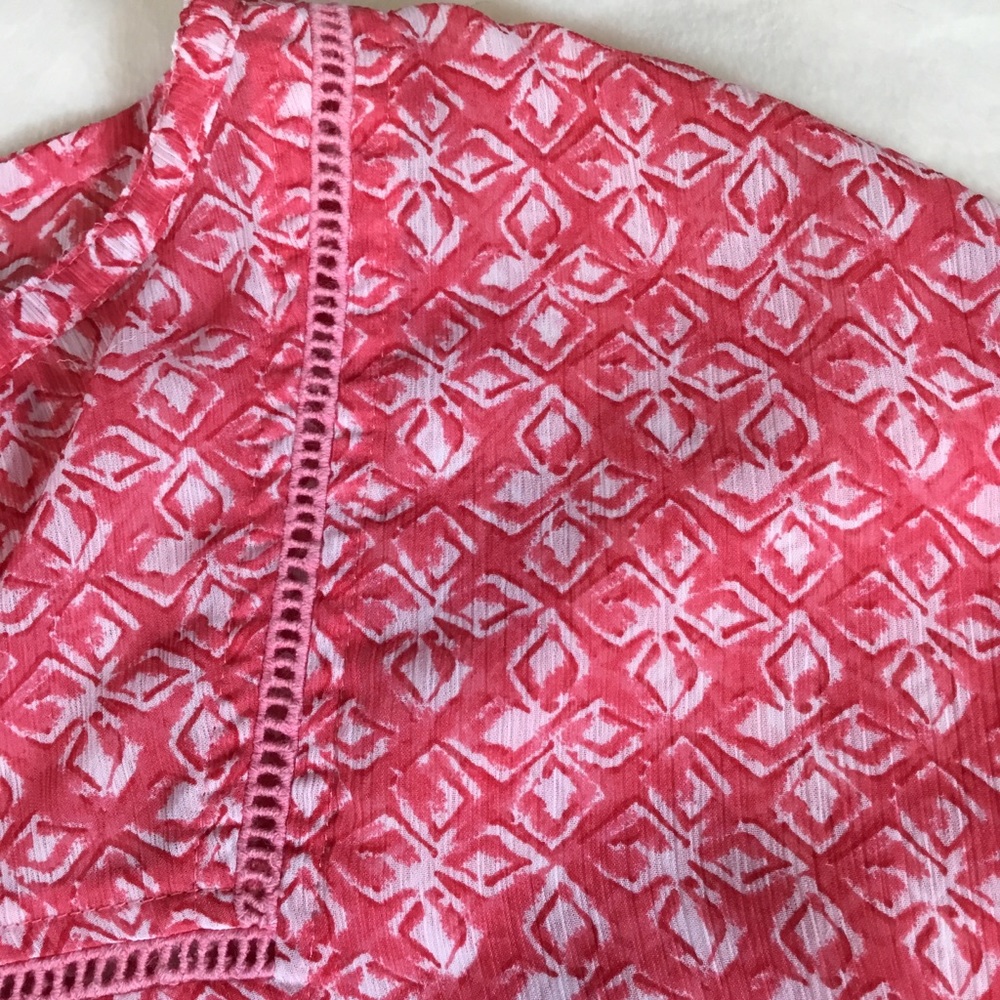 Hollister Floral Pink Sheer‎ Short Sleeve Top XS - Picture 5 of 14